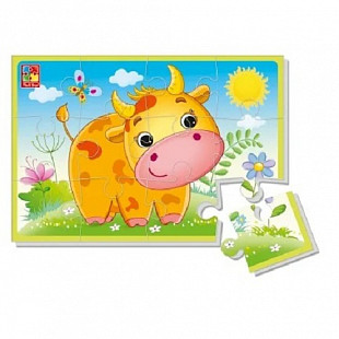 Мягкие пазлы А5 Vladi Toys Любимцы Телёнок VT1103-62
