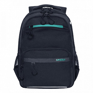Рюкзак школьный GRIZZLY RB-154-3 /2 black/blue