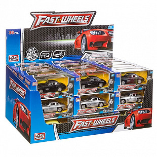 Набор металлических инерционных машин Play Smart Fast Wheels 6589W (36шт)