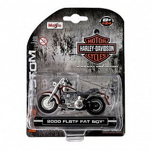 Масштабная модель мотоцикла Maisto 1:24 Harley-Davidson 2000 FLSTF Fat boy (35094) brown
