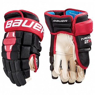 Перчатки хоккейные Bauer Nexus S18 2N Sr Black/Red