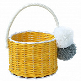 Корзина декоративная Кругляш D18 с ручкой Yellow AF 0613
