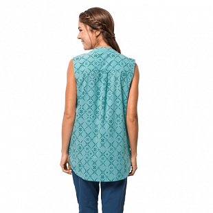 Рубашка женская Jack Wolfskin Sonora Maori Sleeveless W aqua all over