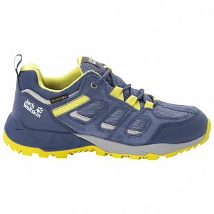 Водонепроницаемые кроссовки женские Jack Wolfskin Vojo Hike Xt Texapore Low W blue / lemon