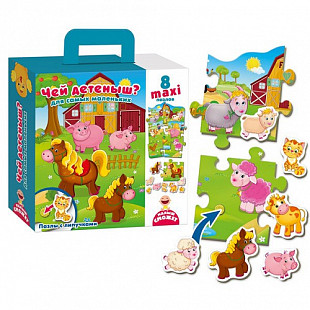 Пазлы с липучками Vladi Toys Чей детеныш VT2907-01