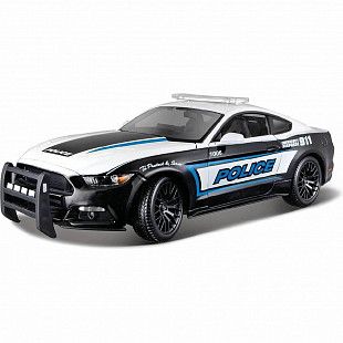 Масштабная модель автомобиля Maisto 1:18 Форд Мустанг (36203) white/black