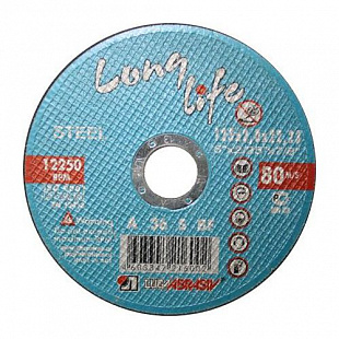Круг отрезной для металла Lugaabrasiv 12,5x0,25x2,22 см Long Life 4603347235324