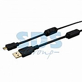 Кабель Rexant micro USB male штекер - USB-A male штекер, 1,8 м, с ферритами Gold black 18-1164-1