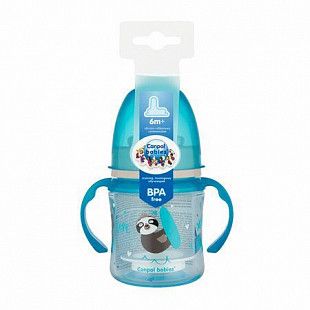 Поильник Canpol babies Easy Start EXOTIC ANIMALS с силиконовым носиком 6м+ 120 мл (35/207) blue