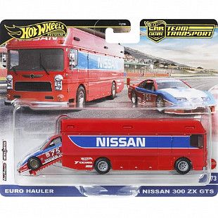 Машинка Hot Wheels Premium Team Transport Euro Hauler & '94 Nissan 300ZX GTS (FLF56 HRV44)