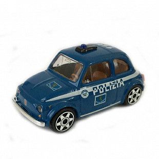 Машинка Bburago 1:43 Fiat 500 Polizia (18-30001/18-30203) blue