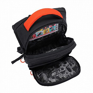 Рюкзак школьный GRIZZLY RB-050-2 /2 black/orange