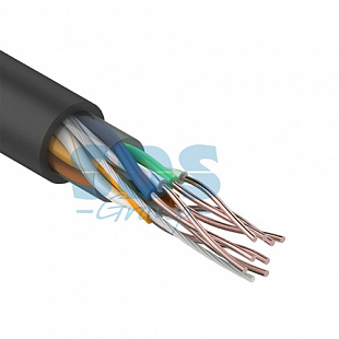 Кабель Rexant UTP 4PR 24AWG, CU, CAT5e, 100МГц black 01-0045-25