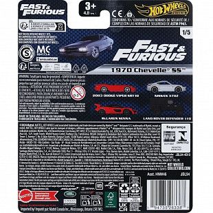 Машинка Hot Wheels Premium Fast & Furious 1970 Chevelle SS (HNW46 JBL94)