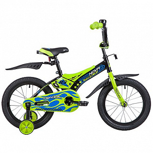 Велосипед Novatrack Flightline 16" (2019) Black/Green 167FLIGHTLINE.BK9