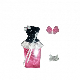Одежда для куклы Евгения Брест 191 Black/Pink