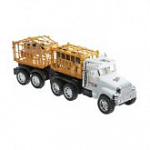 Инерционная машинка Shantou Gepai SUPER TRUCK с животными 98-79-80 white