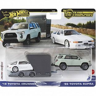 Машинка Hot Wheels Premium Team Transport '18 Toyota 4Runner & '89 Toyota Supra (FLF56 HRV37)