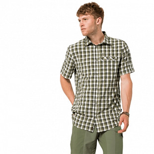 Рубашка мужская Jack Wolfskin Napo River Shirt dark moss checks