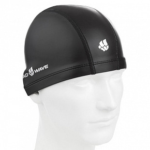 Шапочка для бассейна (плавания) взрослая Mad Wave PUT Coated black