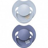 Пустышка силиконовая 6-18 мес. симметричной формы, динамическая LOVI PRIME Baby Blue/Blue (34/418) 2 шт.