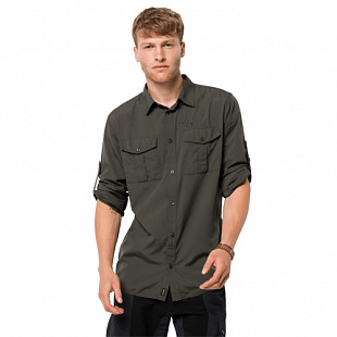 Рубашка мужская Jack Wolfskin Atacama Roll-Up Shirt dark moss