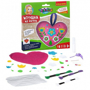 Игрушка из фетра Bondibon Сердечко В лучших традициях! ВВ2203