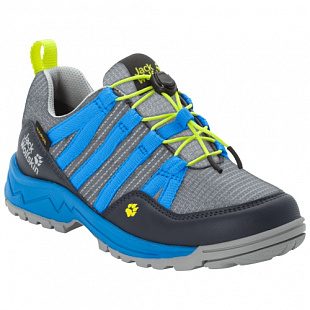 Водонепроницаемые кроссовки детские Jack Wolfskin Thunderbolt Texapore Low K grey / blue