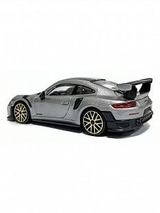 Машинка Bburago 1:43 Porsche 911 GT2 RS (18-30000/18-30388) silver/black