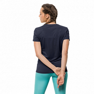 Футболка женская Jack Wolfskin Crosstrail T Women midnight blue
