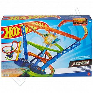 Трек Hot Wheels Скоростное крушение по спирали (HGV67)