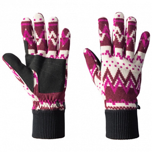 Перчатки женские Jack Wolfskin Scandic Glove Women garnet red all over