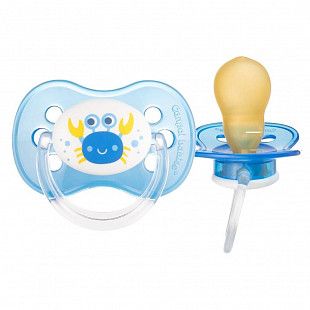 Пустышка круглая латексная Canpol babies Love&Sea 0-6 мес. (22/606) blue