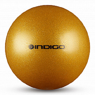 Мяч для художественной гимнастики Indigo IN119 15 см gold
