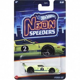 Машинка Hot Wheels Neon Speeders Ford GT 3/8 (HLH72 HRW77)