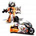 Мотоцикл-трансформер Maisto Grip (35003) silver/orange