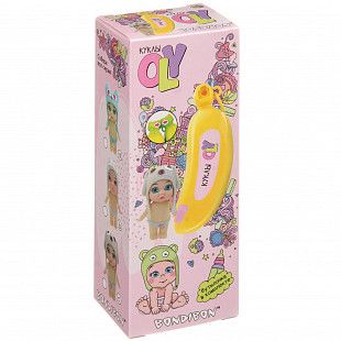 Кукла с аксессуарами Bondibon OLY Шапочке-ушанке с животным В банане ВВ3842