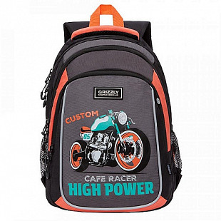 Рюкзак школьный GRIZZLY RB-152-3 /2 black/orange