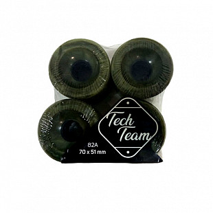 Набор колес для скейтборда Tech Team 70*51 мм 82а NN004259 dark green