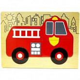 Игрушка развивающая Chuang Heng Toys деревянная Пожарная машинка 277A-2733