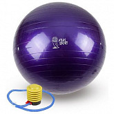 Мяч гимнастический с ручным насосом Atlas Sport 55 см антивзрыв purple