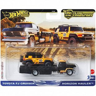 Машинка Hot Wheels Premium Team Transport Toyota FJ Cruiser & Horizon Hauler (FLF56 JBM33)