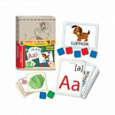 Игра настольная магнитная с карточками Vladi Toys Буквы и звуки VT3701-04