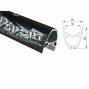 Обод Alexrims XD Sport 26" 18мм 32Н, A/V двойной, D, SSE, black, МТВ