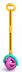 Каталка с ручкой Nordplast Шарик 762/2 yellow/purple