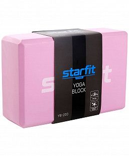 Блок для йоги  Starfit YB-200 EVA  22,5х15 см pink pastel