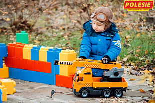 Игрушка Полесье Автомобиль-кран с поворотной платформой 8824