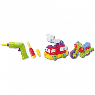 Игровой набор Keenway "BUILD"N PLAY" -подъемник+мотоцикл (2 в 1) 11864