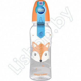 Бутылочка для кормления Canpol babies Cute Animals с узким горлышком 250 мл., 12+ мес. (11/841_ora)