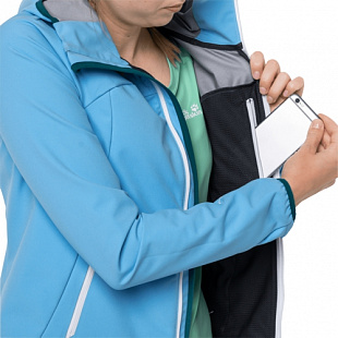 Куртка женская Jack Wolfskin Eagle Peak Softshell W misty blue